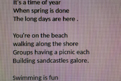 Under 12s A Poem called \'Summer\'