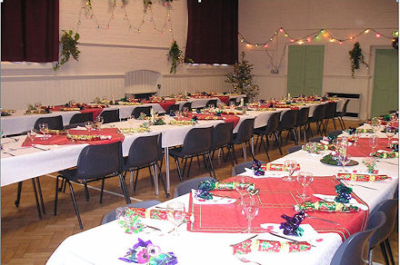 The main hall prior to a Christmas party