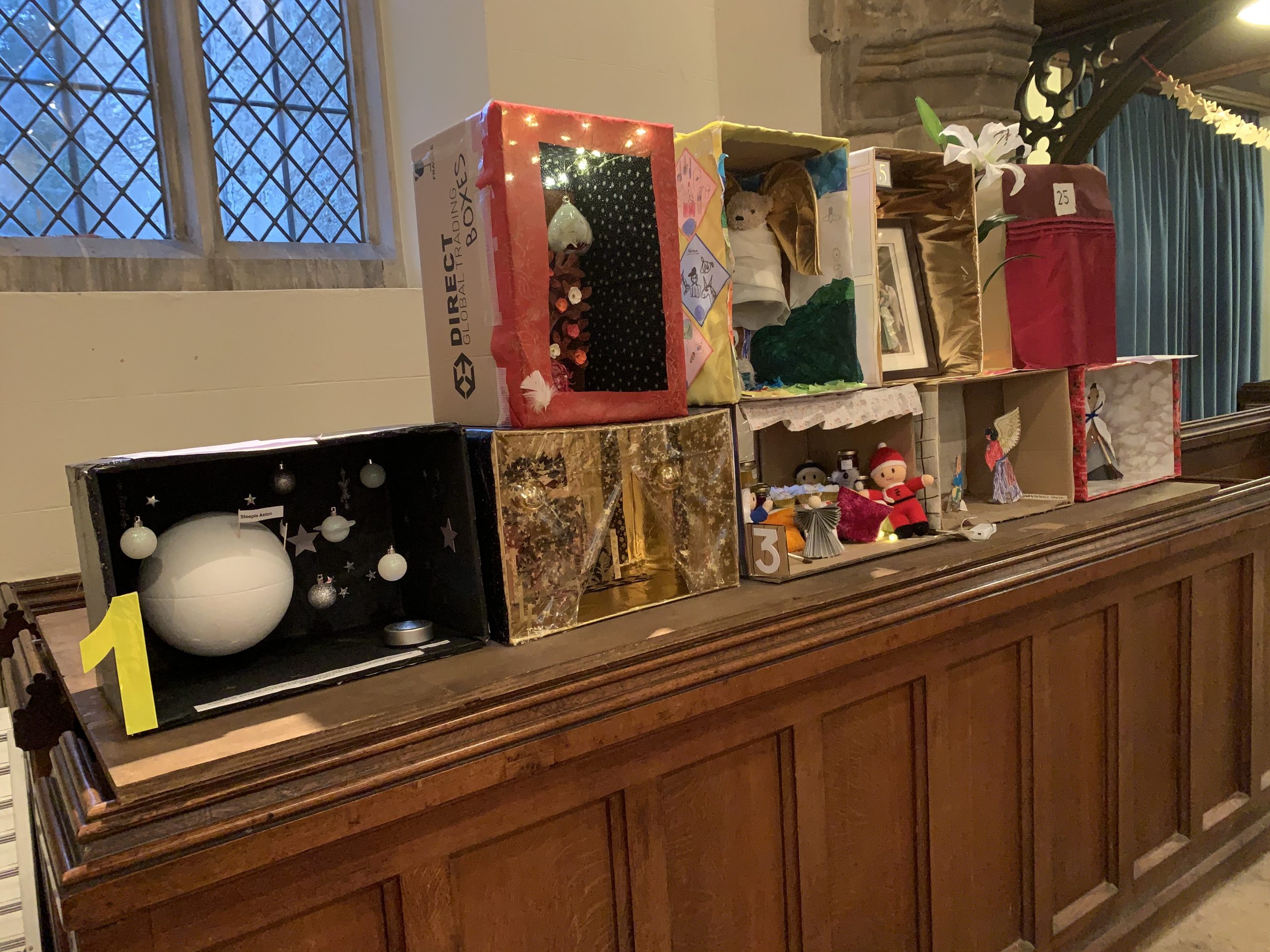 boxes in church