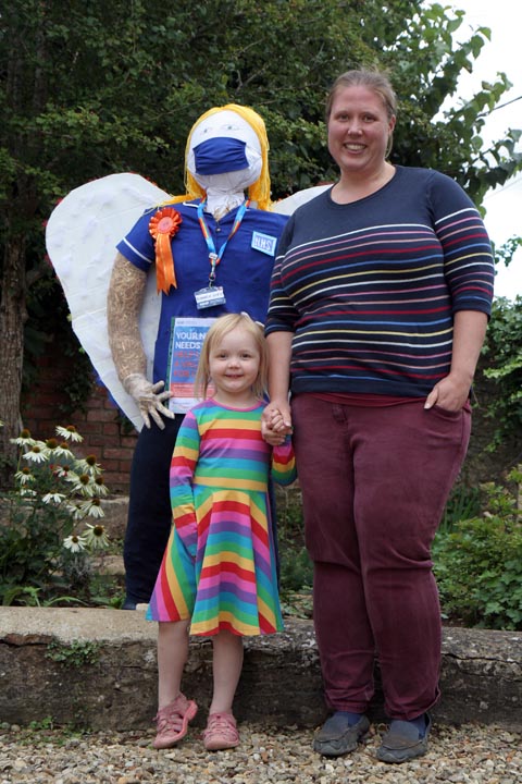 Claire Hall & daughter & NHS Angel