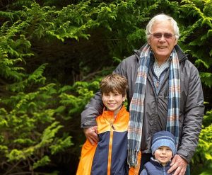 Peter with his two grandsons